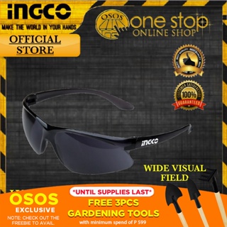 Ingco Original Dark Shade Safety Goggles with Wide Visual Field HSG06 #1