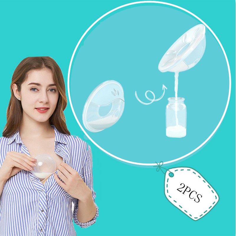 2PCS Portable Anti-overflow Breast Pad Breast Milk Collector Nipple Case Anti-overflow Breast Pad