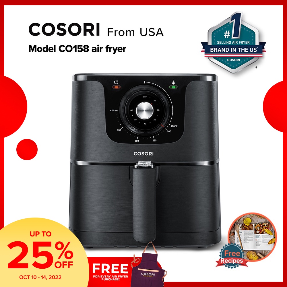 Cosori 5.5L (5.8 Quart) Original Air Fryer CO158AF (Black) Shopee