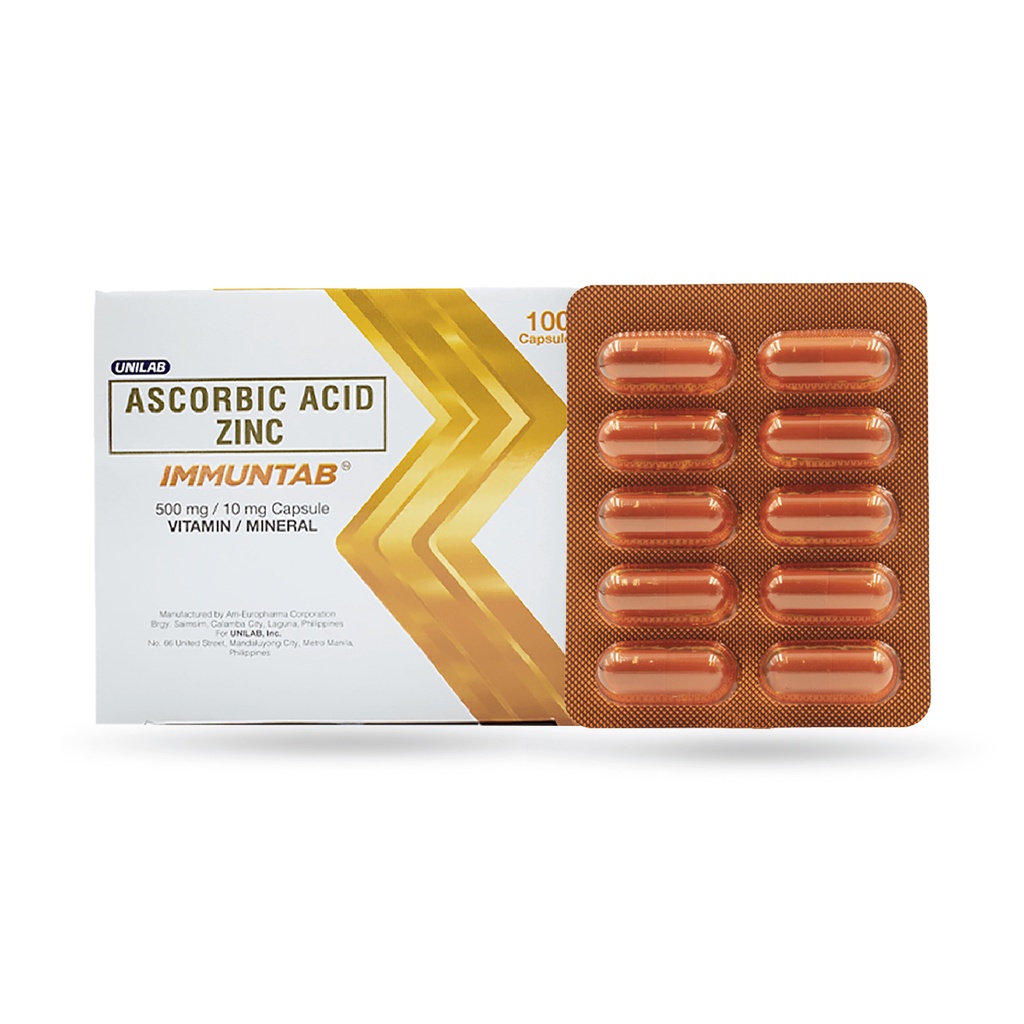 BUY 1 TAKE 1: Unilab IMMUNTAB Vitamin C (Sodium Ascorbate) + Zinc (Vitamins for Adults)