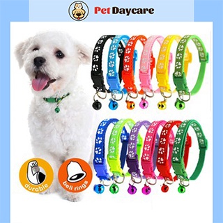 ❤️❤️Pet Daycare Pet Cute Collar Dog Cat Paw Collar With Bell Safety Buckle Neck for Dog Cat Puppy Accessories