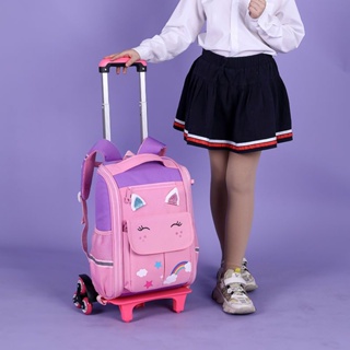 Unicorn Kids Trolley bag School bag Cartoon backpack for kids girl Large capacity Waterproof #8