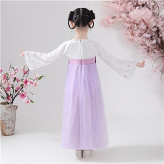 Children Hanfu Girls Ancient Costume Super Fairy Cherry Blossom Princess Spring Autumn Dress Children's Clothing Summer Thin Skirt Tang Suit #5