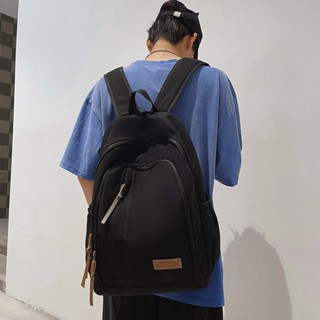 Schoolbag male college student Japanese simple ins tide brand retro canvas backpack female high scho #2