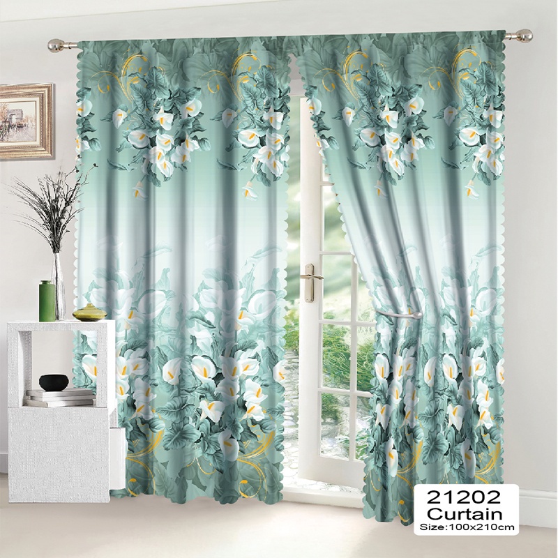 ◈Pink elegance 1PC New Curtina 110x210cm Design Curtain For Window Door Room Home Decoration(No Ring