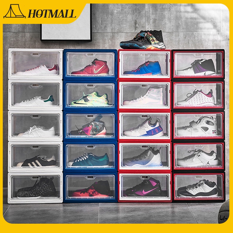 6PCS Shoe Box Transparent Shoe Box Plastic Storage Box Shoe Rack Shoe