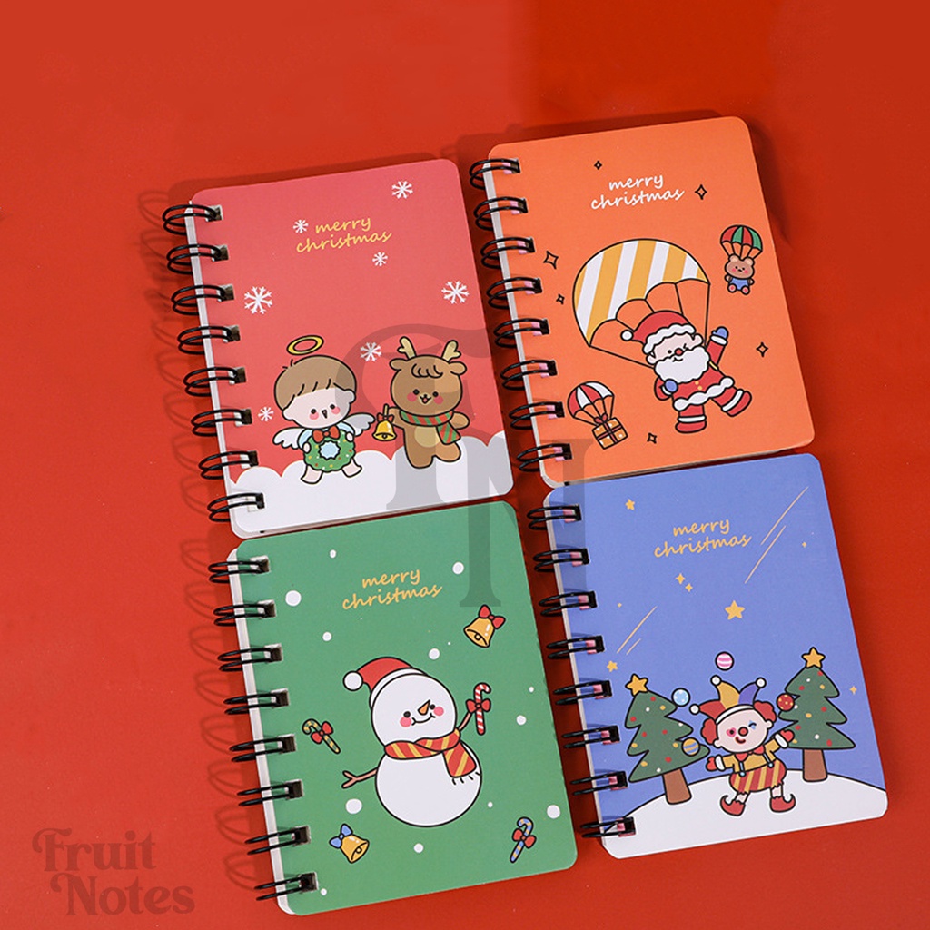 NB014 80 sheets A7 Christmas Theme Mini Notebook Shopee Philippines