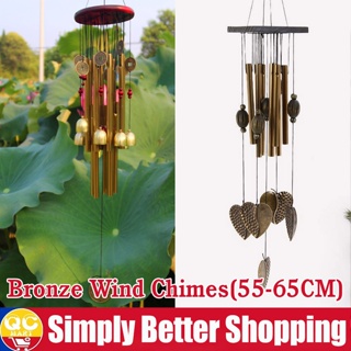 【Hot sale】Outdoor Living Wind Chimes Yard Garden Tubes Bells Copper Home Yard Solid wood bronze wind