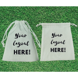 CUSTOMIZED/PERSONALIZED CANVAS DRAWSTRING POUCH