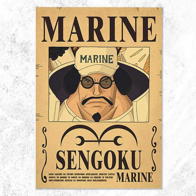 New Edition One Piece Poster SENGOKU One Piece Wanted Posters 28.5x42cm