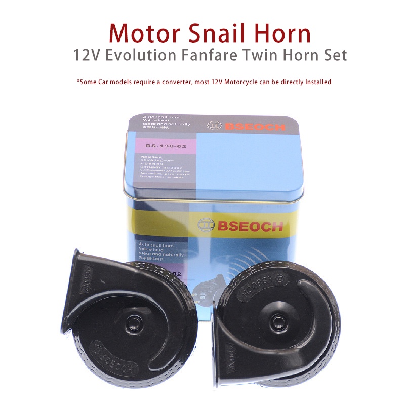 Universal Motorcycle Car Snail Horn Super Loud 12V 410/510Hz Evolution