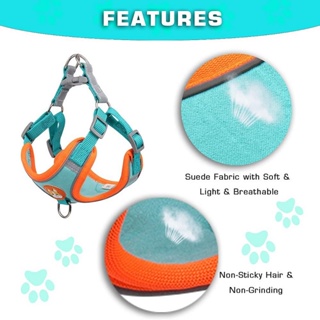 Pet Dog Harness With Leash Pet Adjustable Reflective Harness Vest Puppy Harness Vest for Dog Cat #4