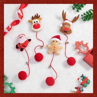 【Seventeen】Christmas Plush Cat Toy With Hair Ball Bell Ball Cat Mint Cat Toy And Pet Products