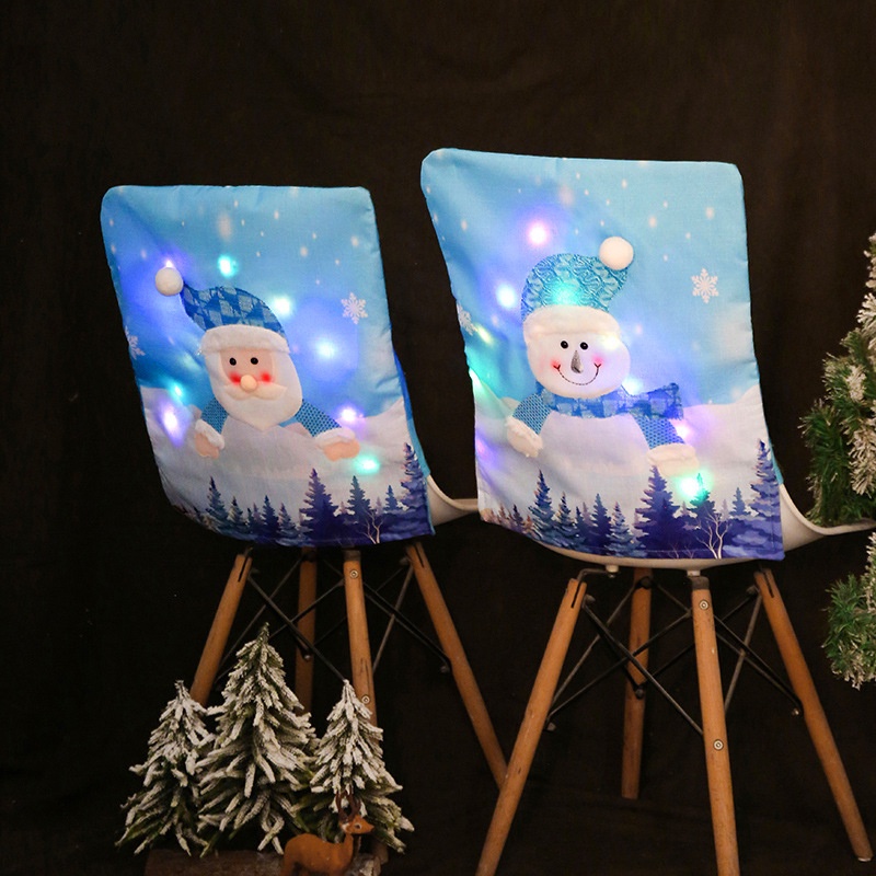 Christmas Chair Cover Christmas Design Stool Cover Blue Christmas