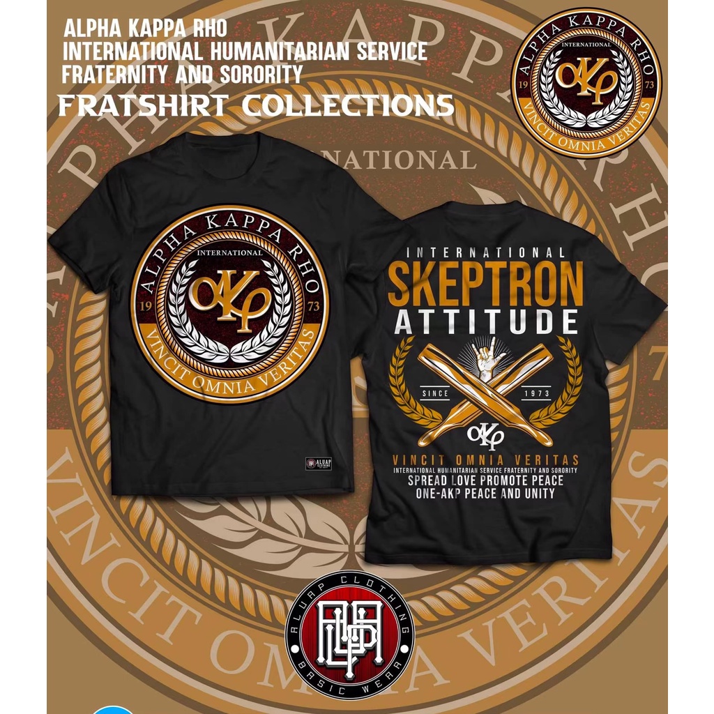 AKP Alpha Kappa Rho Skeptron 49th Anniversari frat Shirt Tops Tees T-shirts Sports Round Neck #4