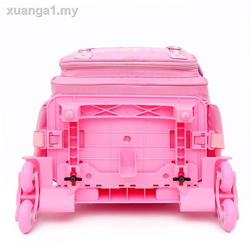 Children Trolley Bag For Kids Girl Grade 1-9 Students Backpack Trolley Case Schoolbag Large Capacity