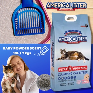 10L Americalitter Ultra Premium cat litter sand Baby powder cat litter sand 10L  cat litter sand 10l