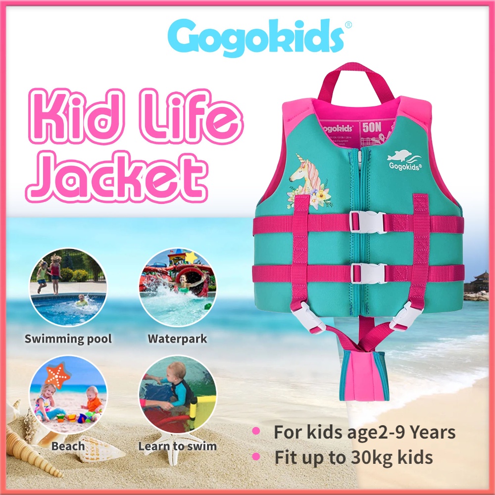 Gogokids Girls Life Vest Float Suit Children Life jacket kids life