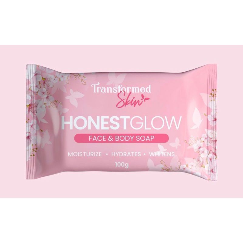 HONEST GLOW GLASS SKIN SOAP BY TRANSFORMED SKIN 125g WITH FREE MESH NET