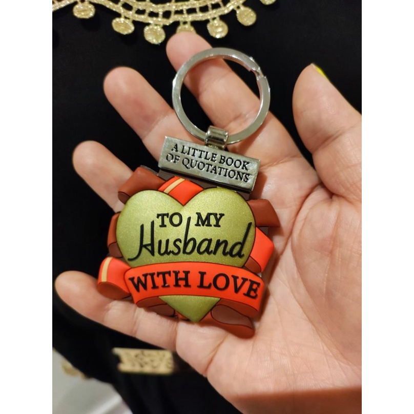 wedding-gifts-for-your-husband-keychain-with-quotes-about-married