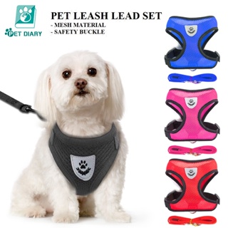 Pets Leash Harness Dog Leash Cat Leash Adjustable Breathable Vest With Leash Set Puppy Harness