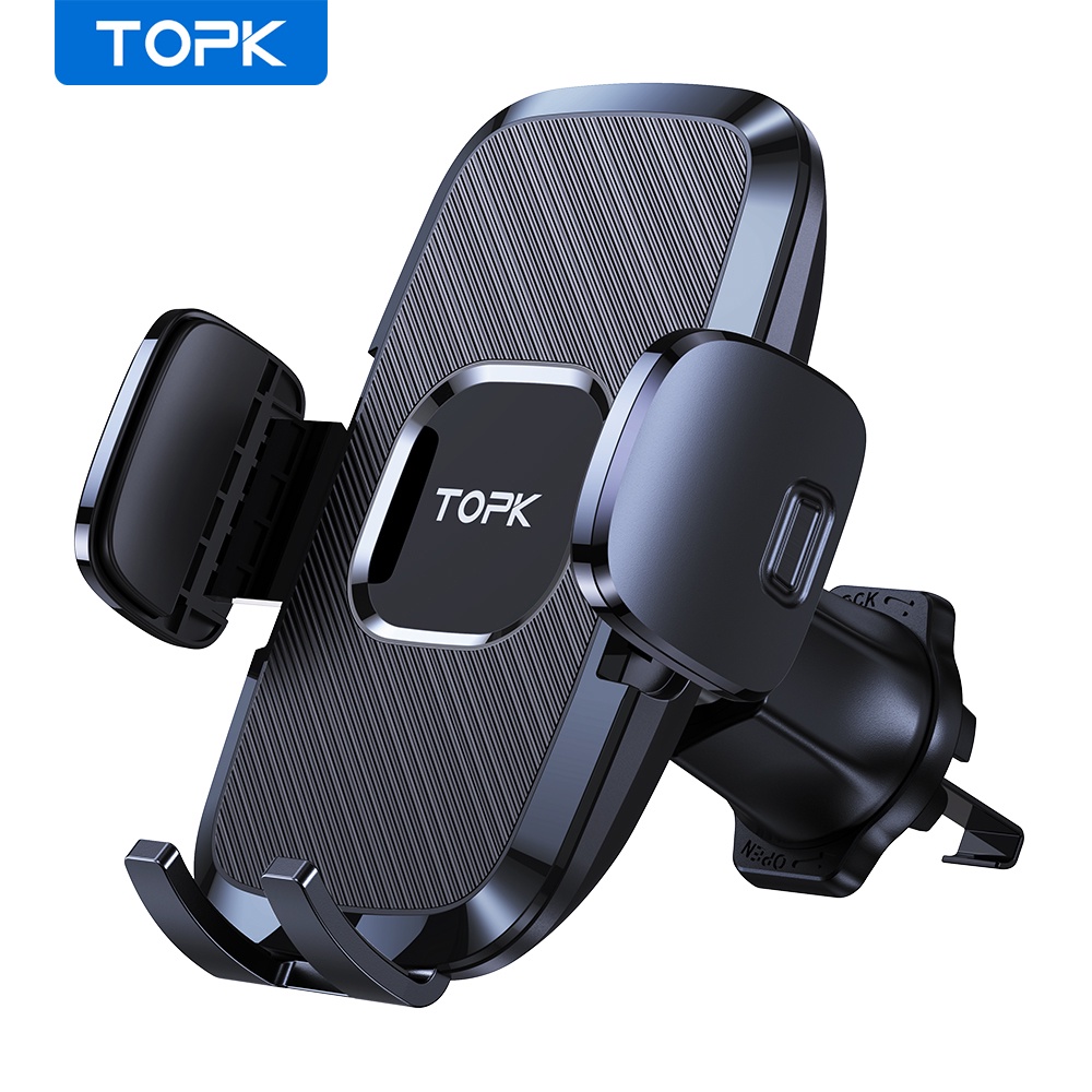 TOPK D35 Car Phone Holder For Phone Air Vent Clip Mount Cell Stand For