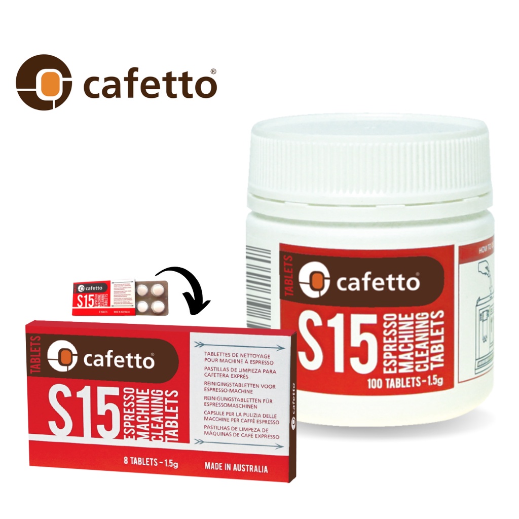 Cafetto S15 Espresso Machine Cleaning Tablets (100 tablets & 8 Tablets