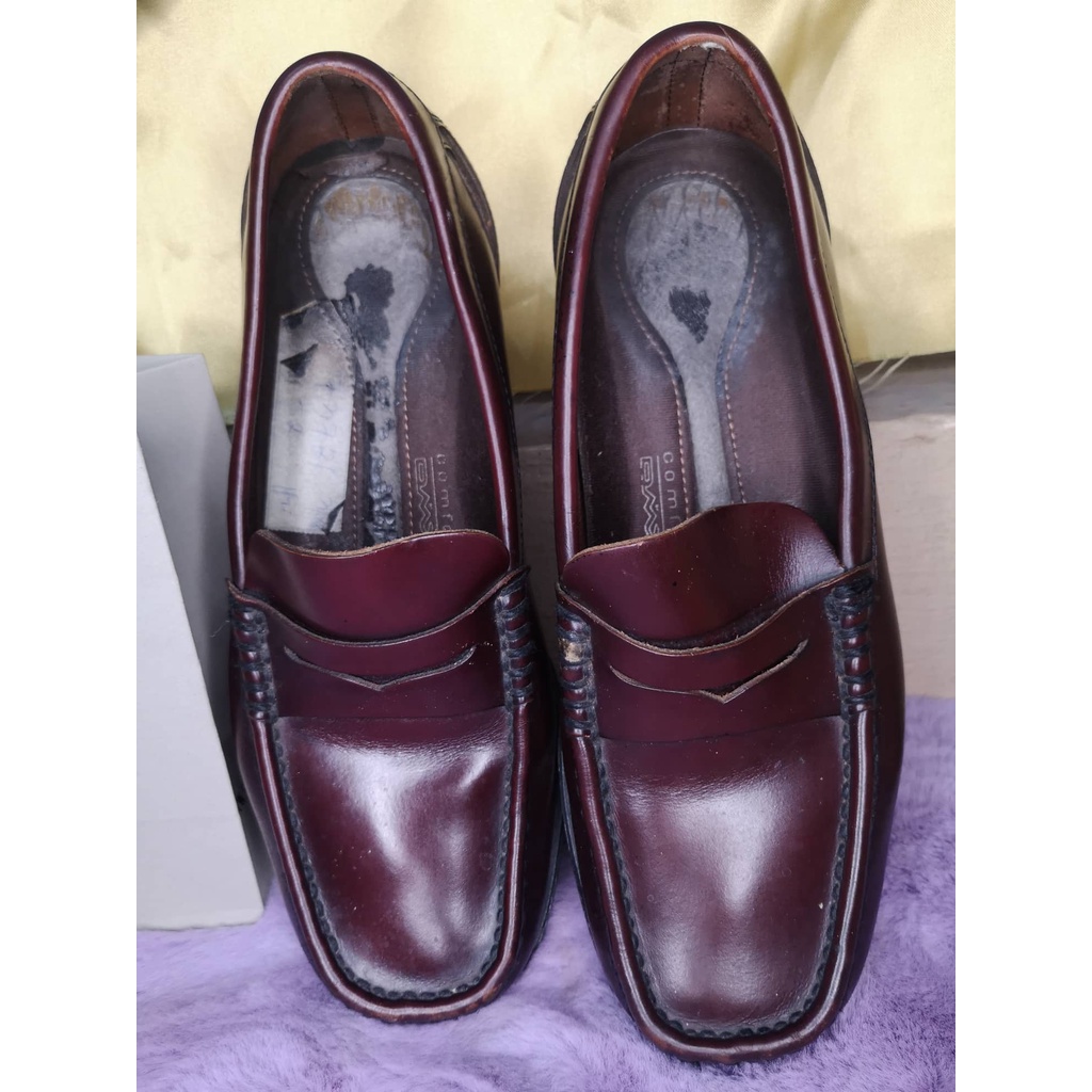 PRELOVED Rockport Men's Penny Loafer Burgundy color Shopee Philippines