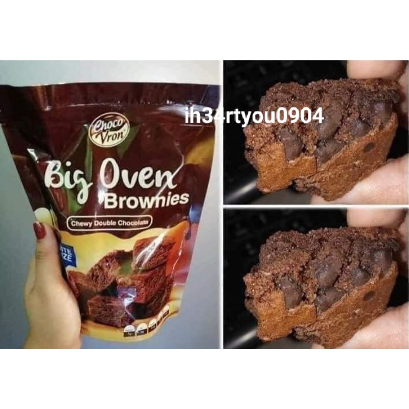 BIG OVEN BROWNIES BITE SIZE NET WT; 180g chewy double chocolate and