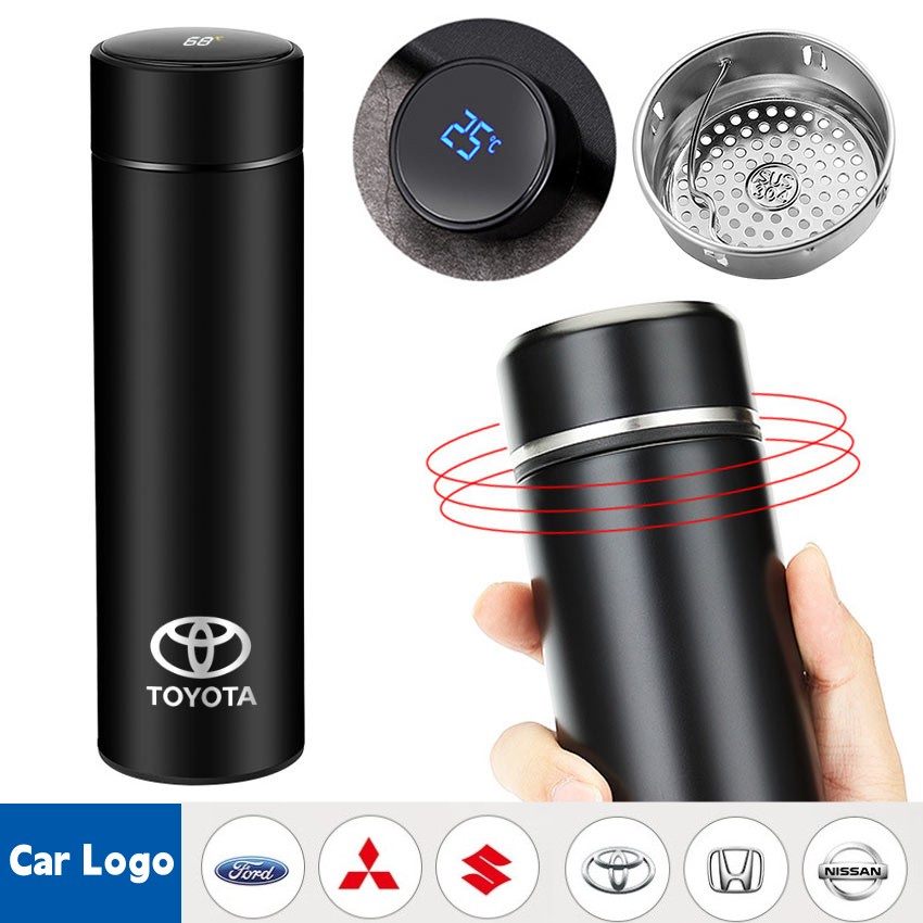 500ML Car Thermal tumbler Whit logo thermos tambler tumbler hot and cold with Temperature