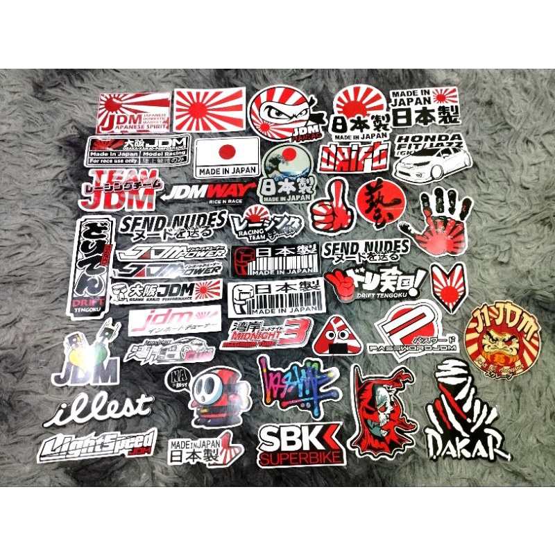 JDM Sticker Glossy Laminated Waterproof J1 JDM Shopee Philippines