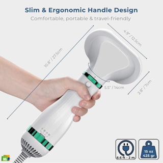 Dog & Cats | Portable 2 in 1 Pet Hair Dryer with Self Cleaning Slicker Brush | Cat &Dog Grooming Dry