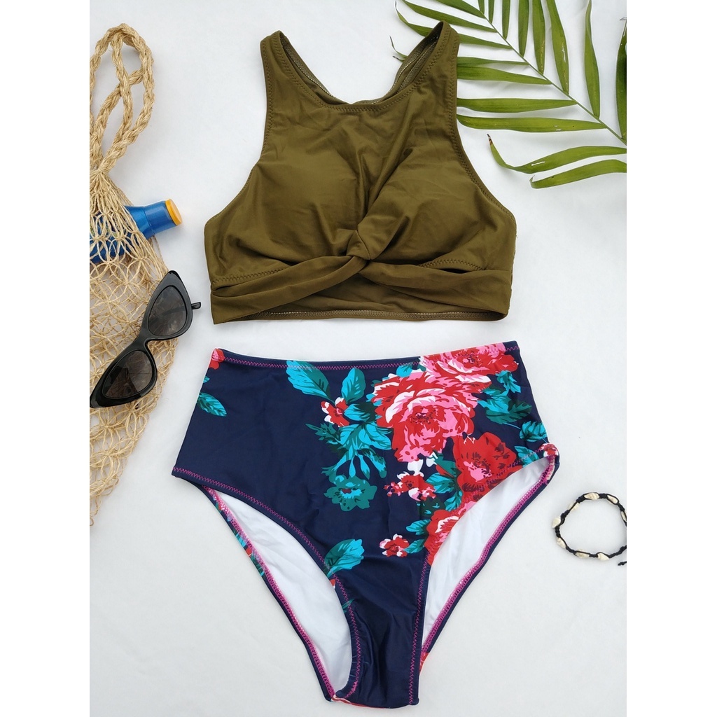 2 - piece high waist swimsiut - Small on tag | Shopee Philippines