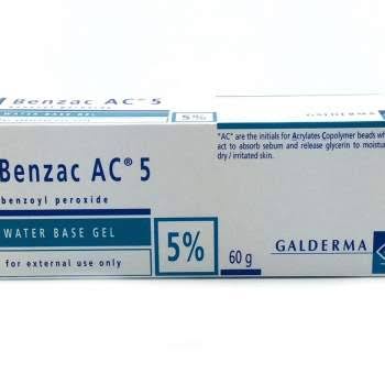 Galderma Benzac 5% Benzoyl Peroxide Water Base Gel 60g (CLEARANCE SALE Expiry date October 20, 2022)