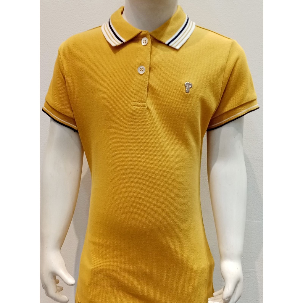 COLLEZIONE C2 20GT1K001 YELLOW Pique Polo Shirt KIDS Polo Shirt Casual