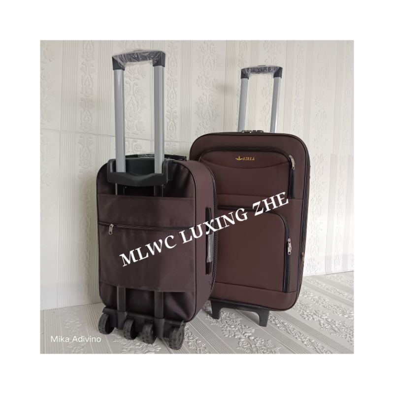 MLWC BUY 1 TAKE 1 BROWN Canvas luggage SET 2n1 24 and 20 inches