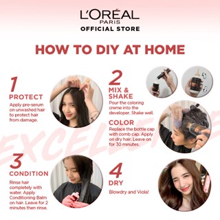 ash gray hair color LOreal Paris Excellence Crème Haircolor Set of 2 in 3 Dark Brown - Gray hair #5