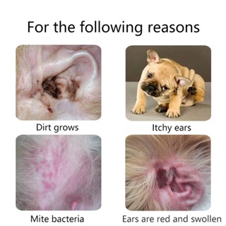 DEVEBY 120 ml Ear Cleaner for Dog Cat Dog Mites Odor Removal Dog Ear Infection Ear Drops for Cats #2