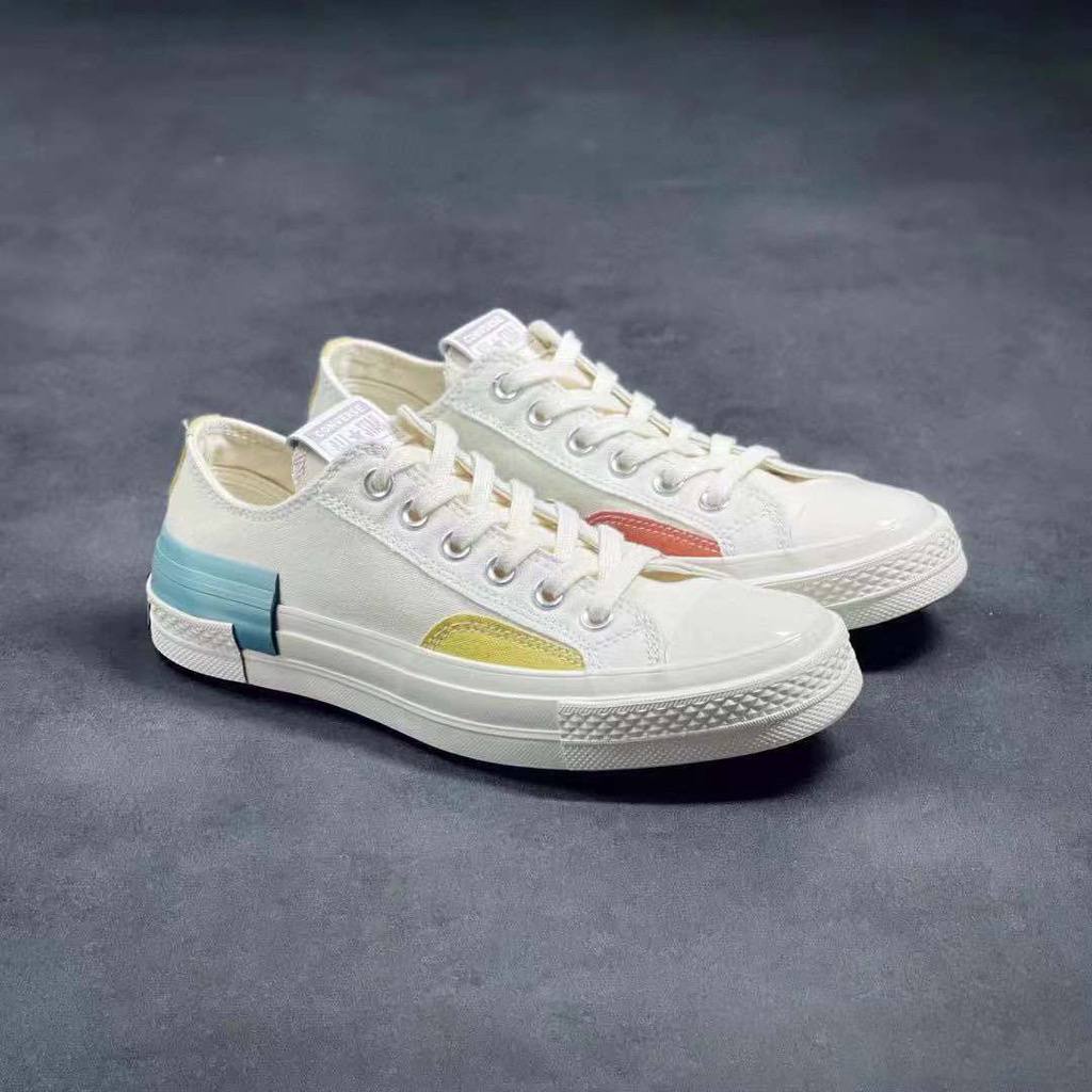 CHIC New Air Force X Converse Women's Low-Top Canvas Sneakers Tangram  Stitching Casual Shoes(36-40) | Shopee Philippines