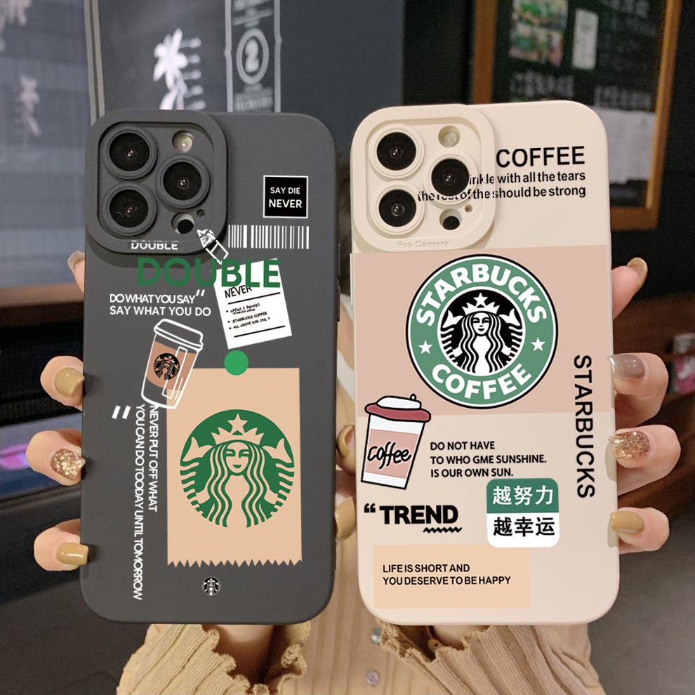 for VIVO Y16 Y35 Y30 5G Y55 Y75 Y11 Y12i Starbucks Square Edge Cover ...