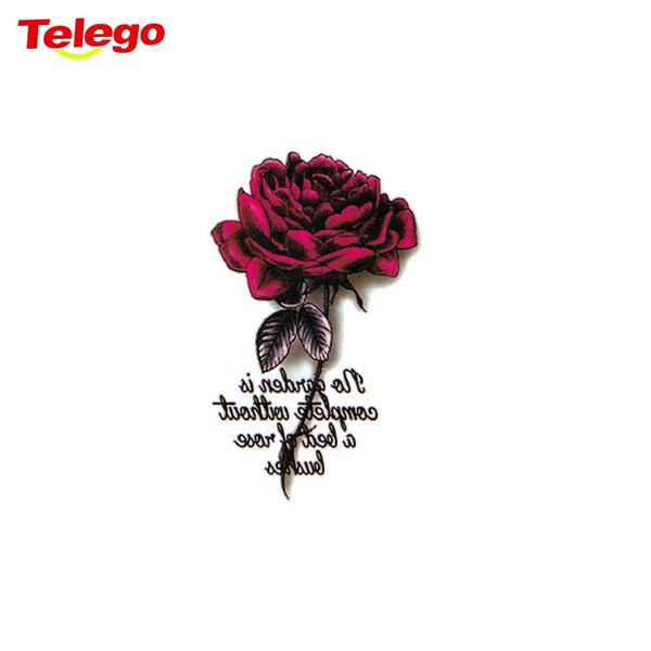 3Drose tattoo Lasts to 2 weeks 5*7CM Tattoo sticker waterproof long lasting Temporary fake tattoo