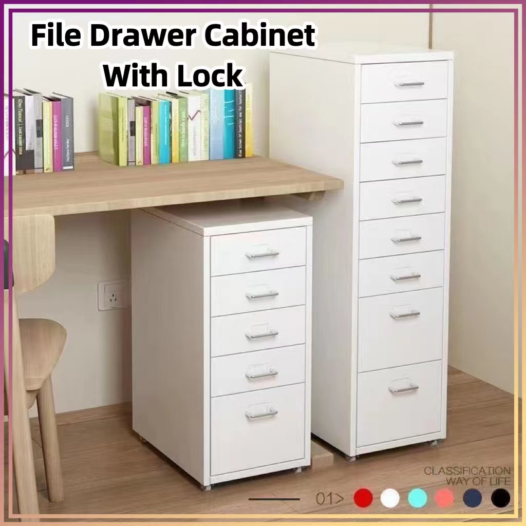 3/5/6 Layer Metal Drawer Organizer Office File Storage Home