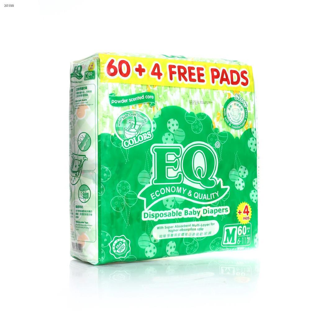 Vouchers & Services EQ Colors Jumbo Pack Medium Tape Baby Diapers 60 + 4's