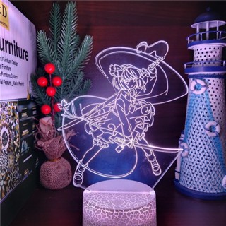 Touhou Project Youmu Konpaku 3d Anime Lamp LED Night Lamp Kids Child Bedroom Decor Nightlight Manga #3