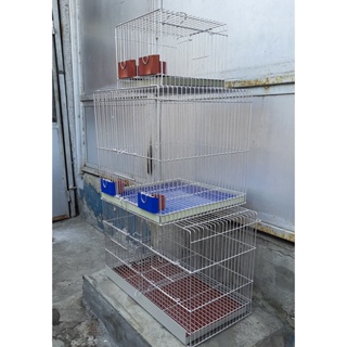 Bird Cage Double Pairing Cage Two Pairs for Lovebird 9 x 12 x 18 Quality Thick Galvanized Pet Cage #9