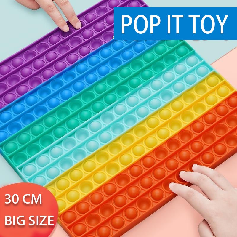 Bubble Push Pop It Jumbo Toy for Kids 30CM Rainbow Big Size Sensory ...