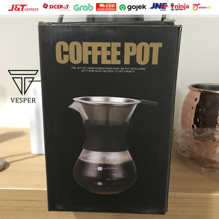Chemex Coffee Maker Pour Over / Coffee Pot 400Ml / Coffee Server V60 Shopee Philippines