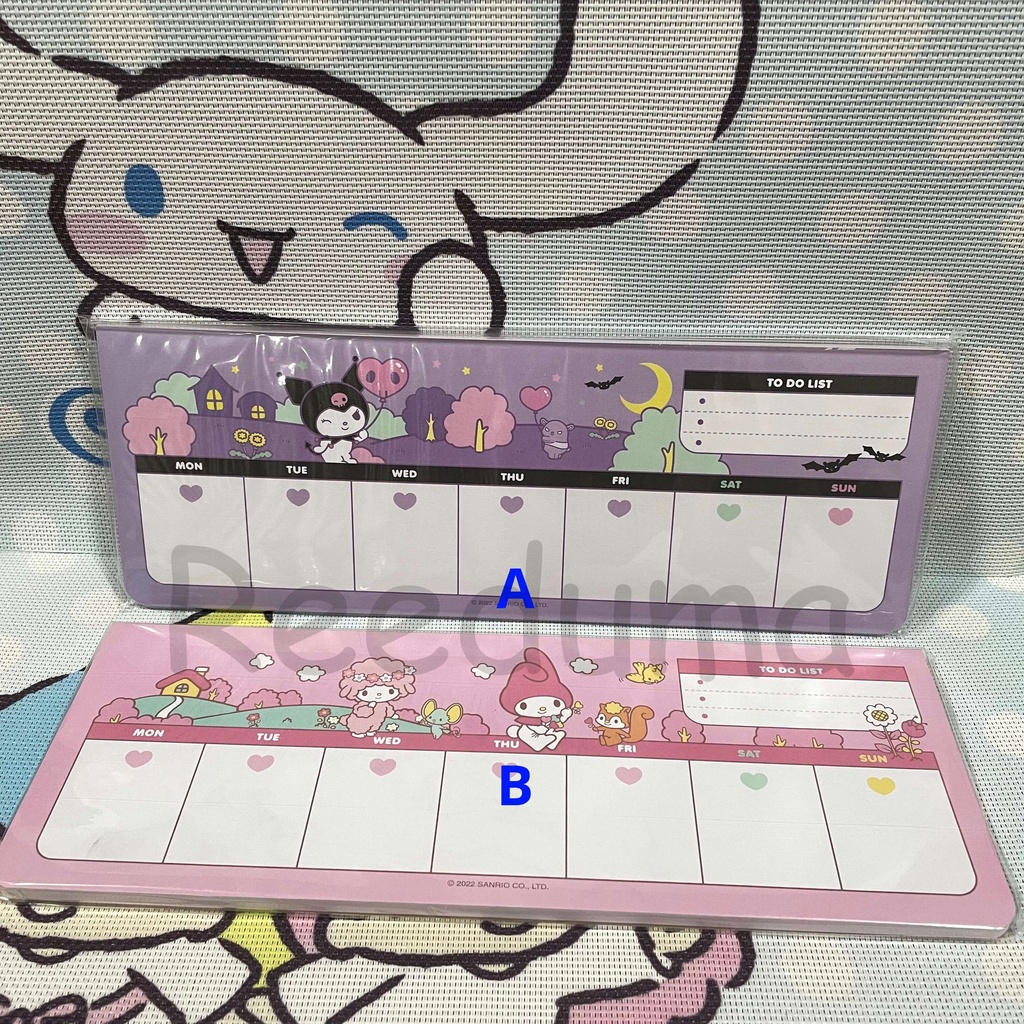 Sanrio Design Weekly Planner Memo pad Kuromi My Melody Shopee