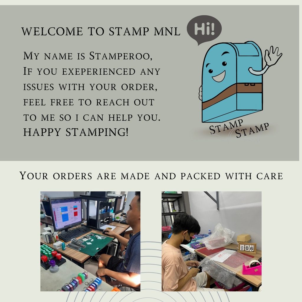 ۩﹉Stamp MNL Quicksand Customizable Stamp for Contact Tracing form filling!
