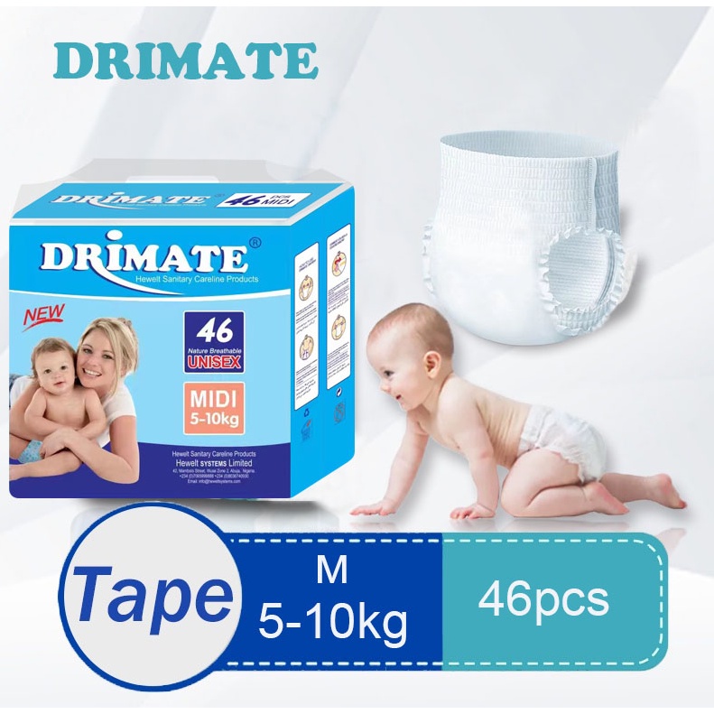 50pcs disposable baby diaper ( S,M,L) PANTS Type Unisex Ultra thin and dry Breathable